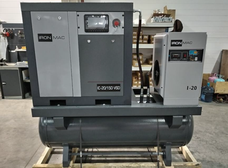 Компрессорная станция - винтовой компрессор IC 20/15 DF VSD500L